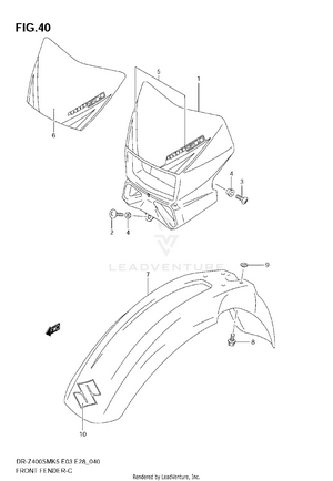 Front Fender (model K5) Schematic