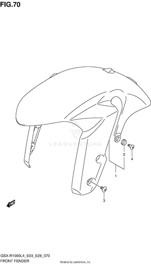 Front Fender (gsx-r1000l4 E33) Schematic