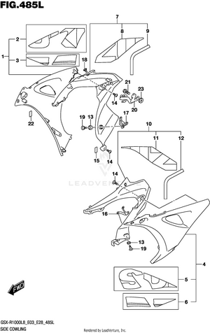 Side Cowling (gsx-r1000rzl8 E03) Schematic