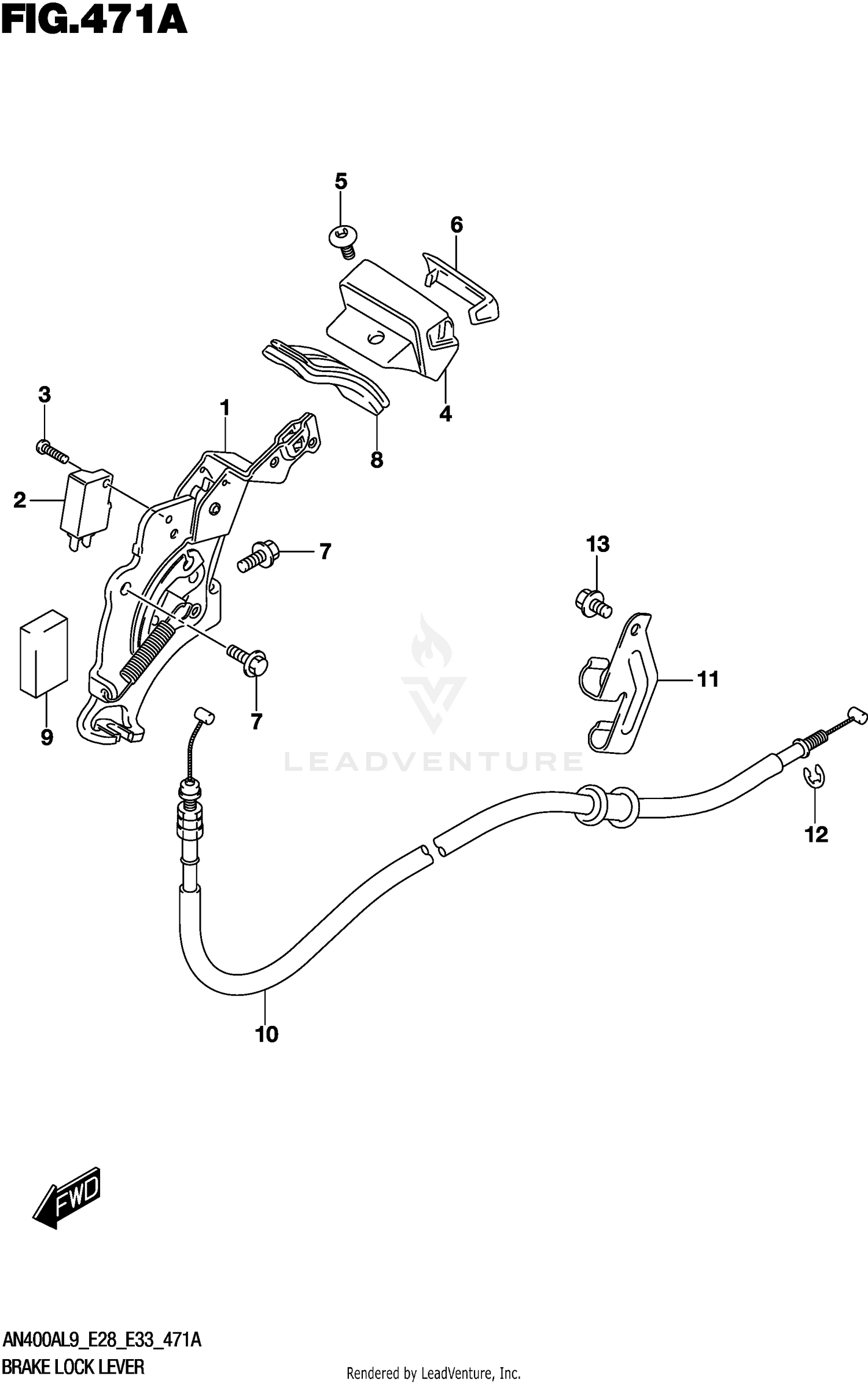 BRAKE LOCK LEVER
