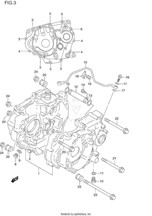 Crankcase (model L/m/n) Schematic