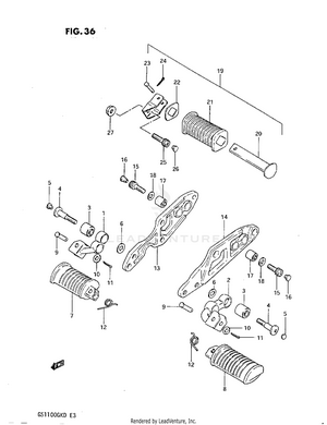 Footrest (gs1100gkz) Schematic