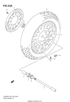 Front Wheel (vl800ck6/ck7/ck8/ck9) Schematic