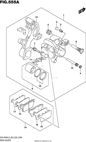 Rear Caliper Schematic