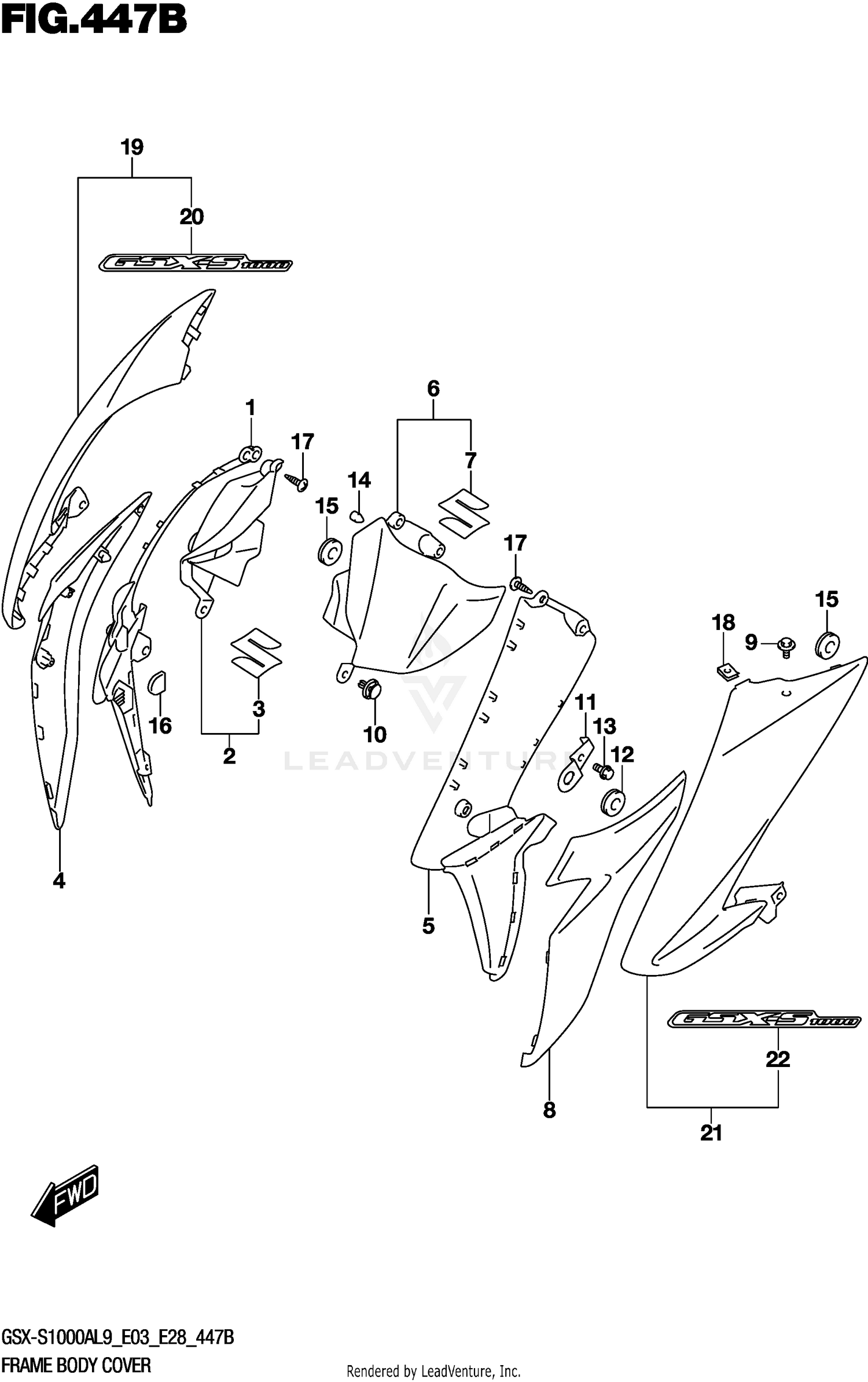 FRAME BODY COVER (GSX-S1000AL9 E28)