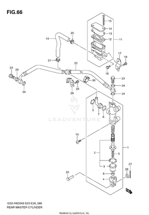 Rear Master Cylinder Schematic