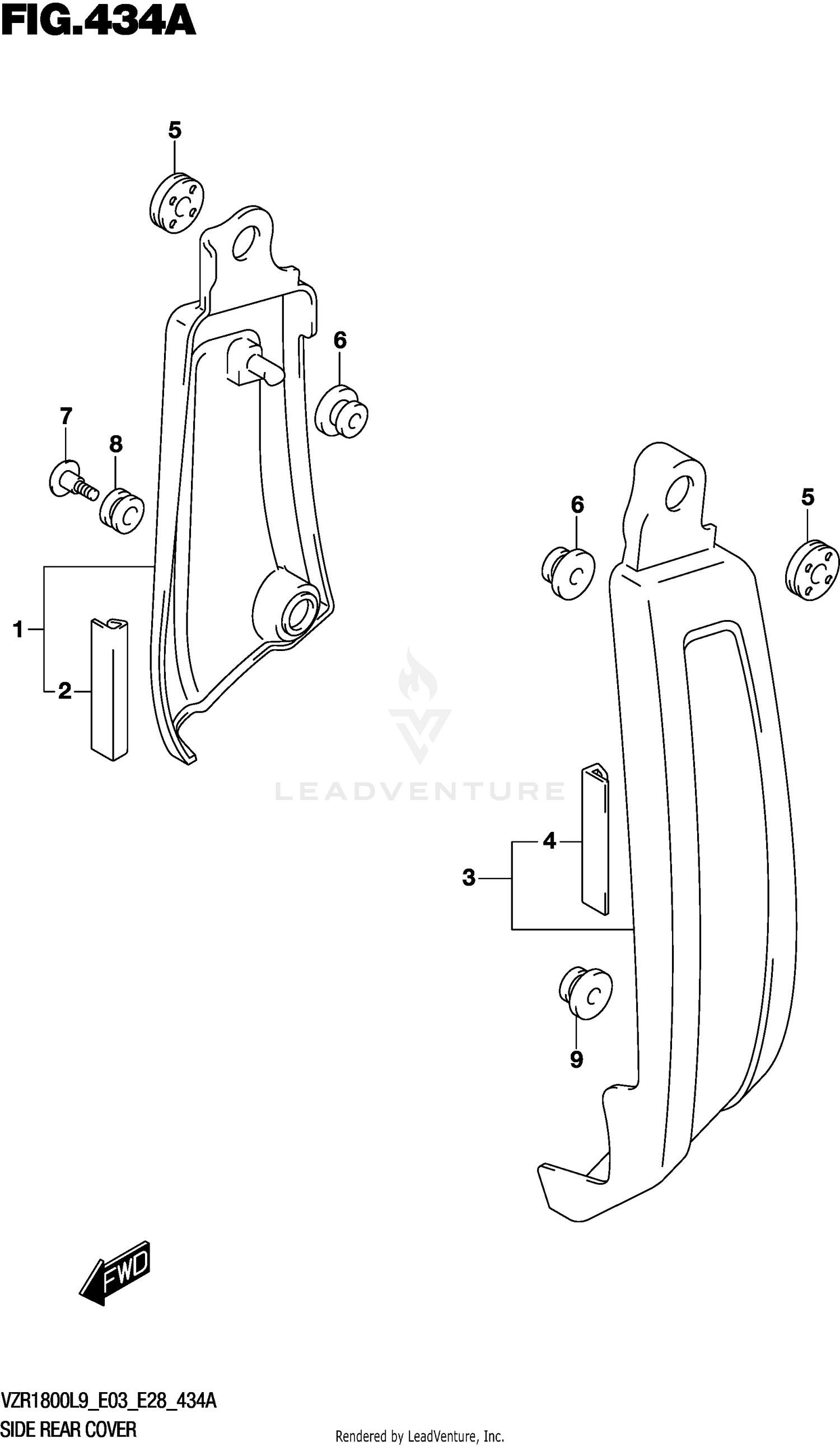 SIDE REAR COVER (VZR1800L9 E28)