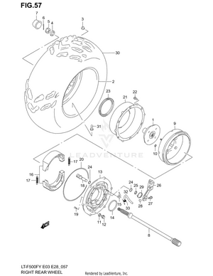 Right Rear Wheel (model W/x/y) Schematic