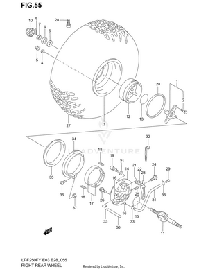 Right Rear Wheel Schematic
