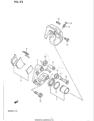 Front Calipers (model F/g/h) Schematic