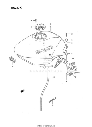 Fuel Tank (model P/r/s/t) Schematic