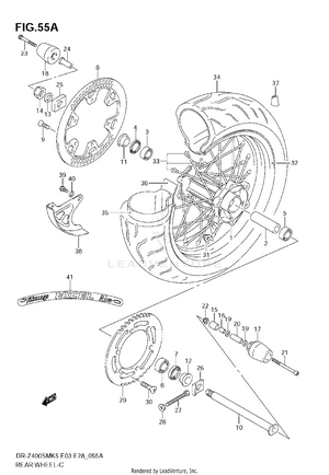 Rear Wheel (model K7/k8) Schematic