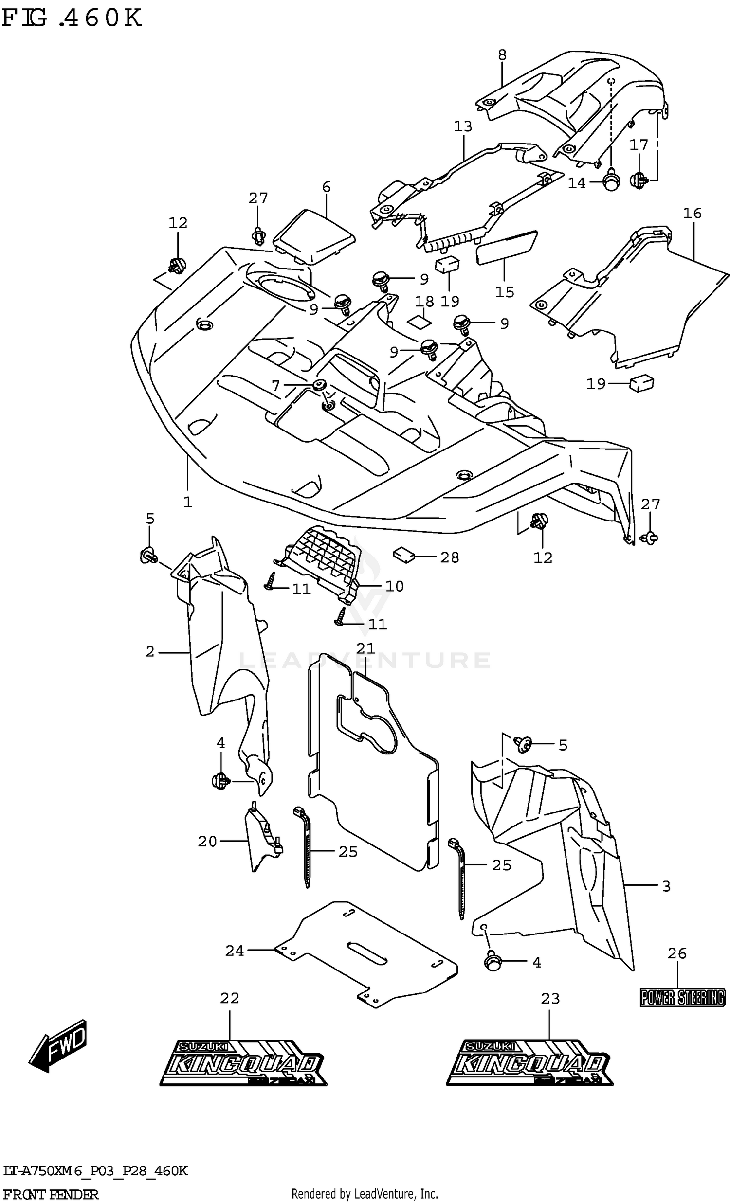FRONT FENDER (LT-A750XPZ:P28)