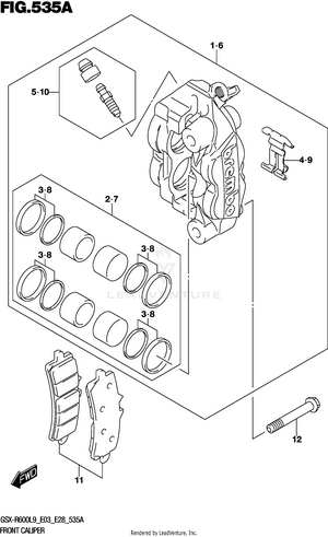 Front Caliper Schematic