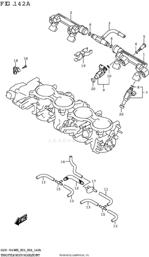 Throttle Body Hose/joint (e03,e28) Schematic