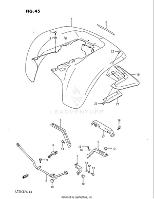 Rear Fender (model F) Schematic