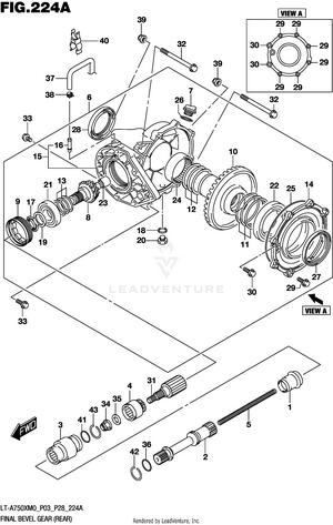 Final Bevel Gear (rear) Schematic