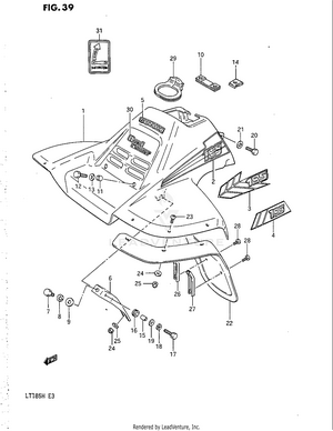 Front Fender (model F/g/h) Schematic