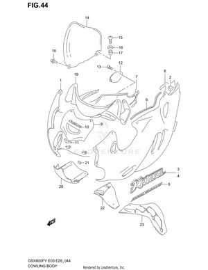 Cowling Body (model W) Schematic