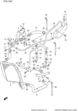 Radiator Hose (model S/t/v/w) Schematic