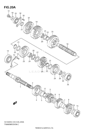 Transmission (model K6/k7/k8/k9) Schematic