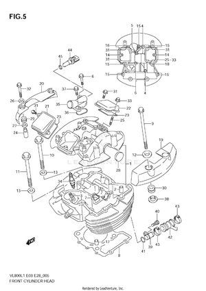 Front Cylinder Head (vl800c E3) Schematic