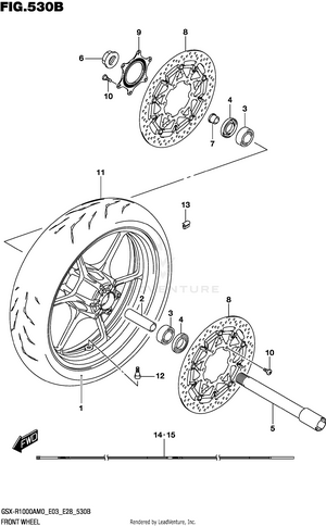 Front Wheel (gsx-r1000a) Schematic