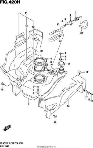 Fuel Tank (lt-a750xpzl9 P28) Schematic