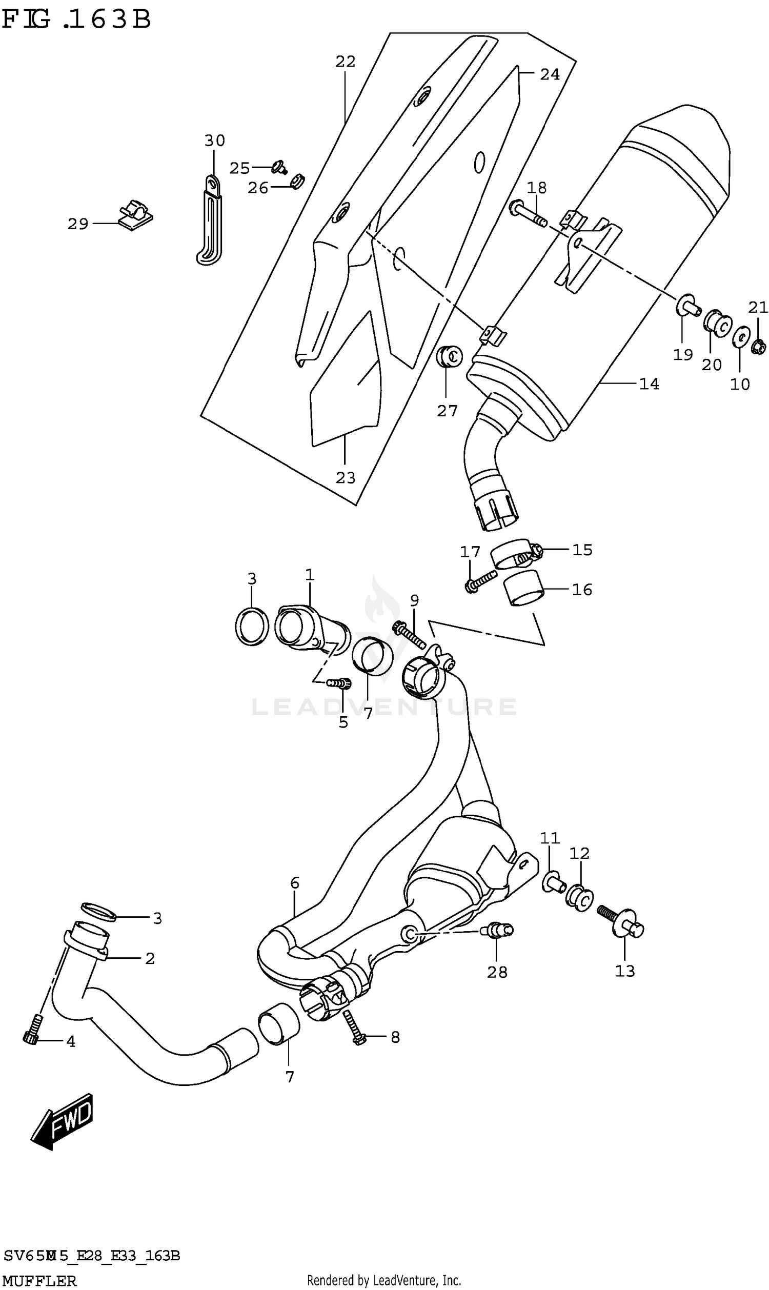 MUFFLER (SV650XA)