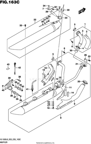 Muffler (vl1500bl8 E33) Schematic