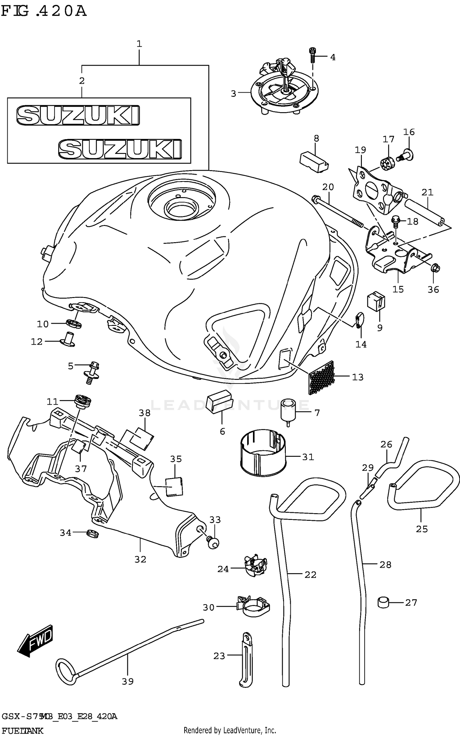 FUEL TANK ((GSX-S750,GSX-S750A):(E03,E28))