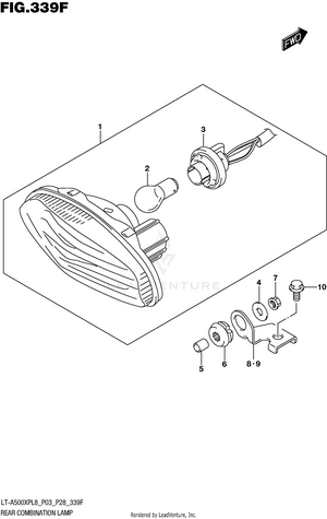 Rear Combination Lamp (lt-a500xpbl8 P33) Schematic