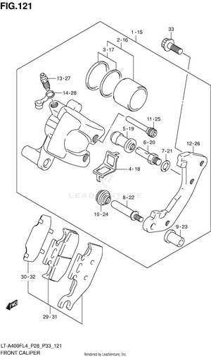 Front Caliper Schematic