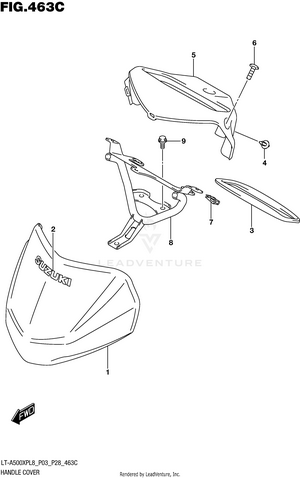 Handle Cover (lt-a500xpl8 P33) Schematic