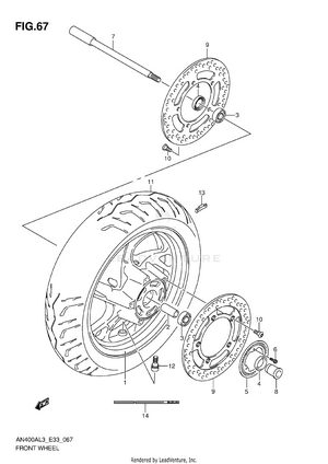 Front Wheel (an400al3 E33) Schematic