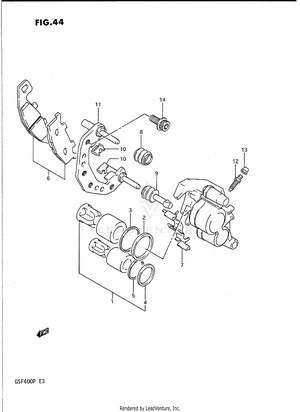 Front Caliper Schematic