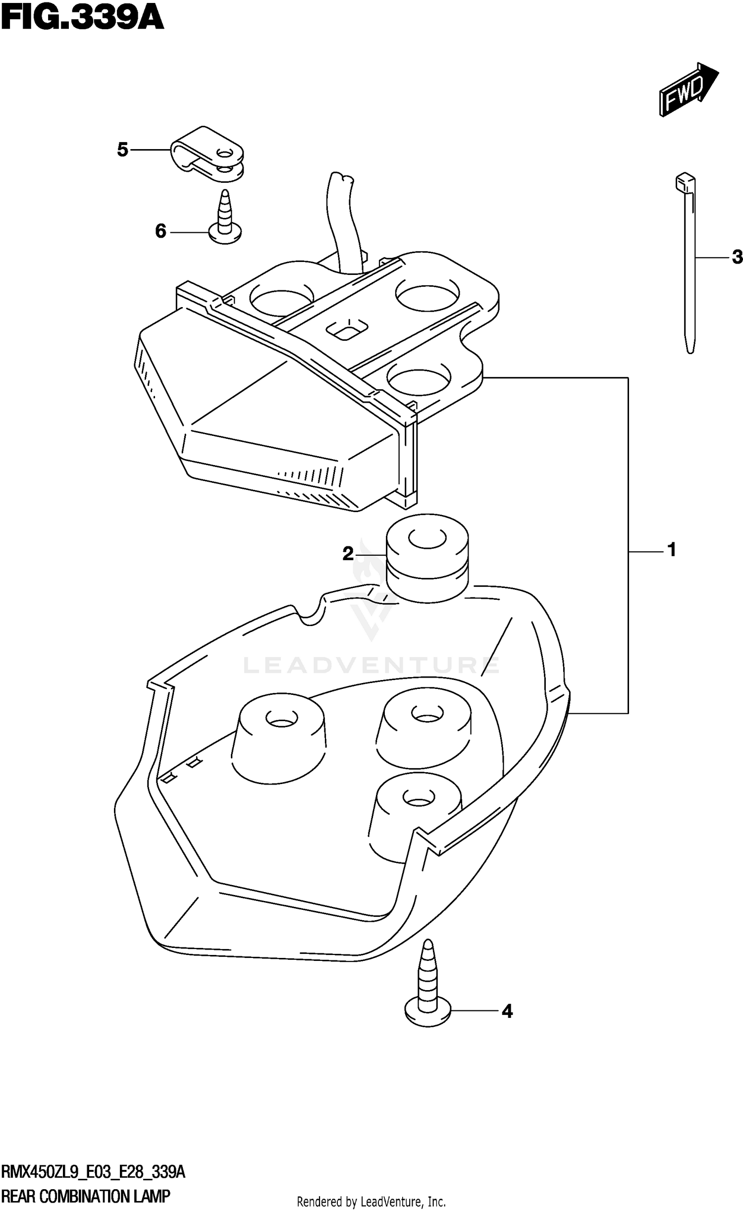 REAR COMBINATION LAMP (RMX450ZL9 E03)