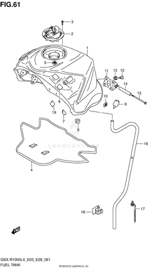 Fuel Tank (gsx-r1000l4 E33) Schematic