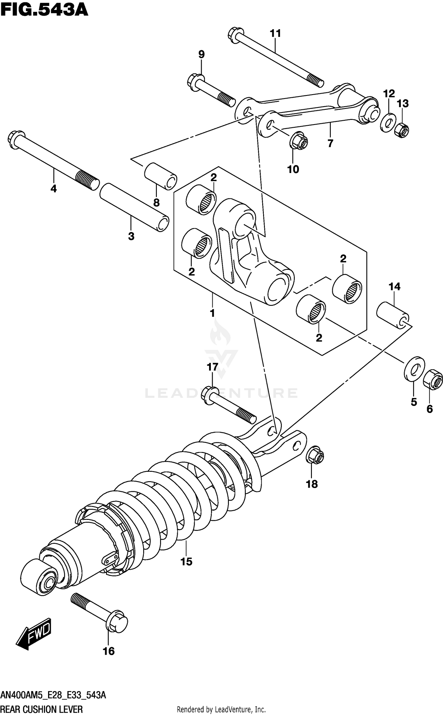 REAR CUSHION LEVER