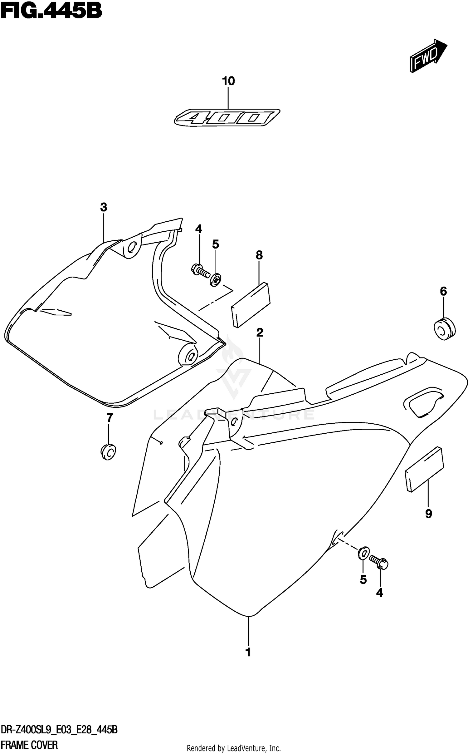 FRAME COVER (DR-Z400SL9 E28)
