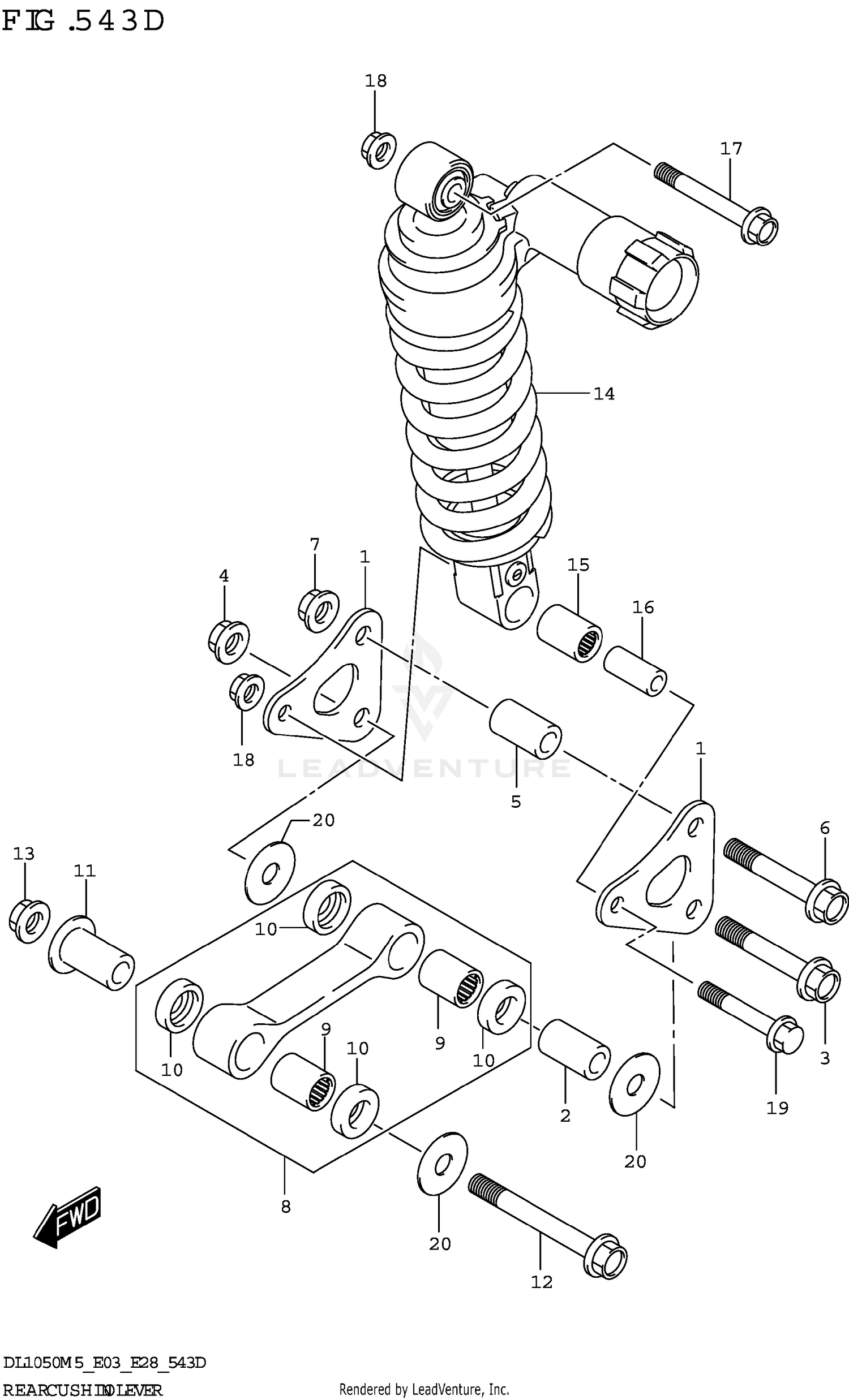 REAR CUSHION LEVER (DL1050RR)