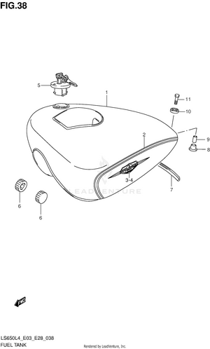 Fuel Tank (ls650l4 E28) Schematic