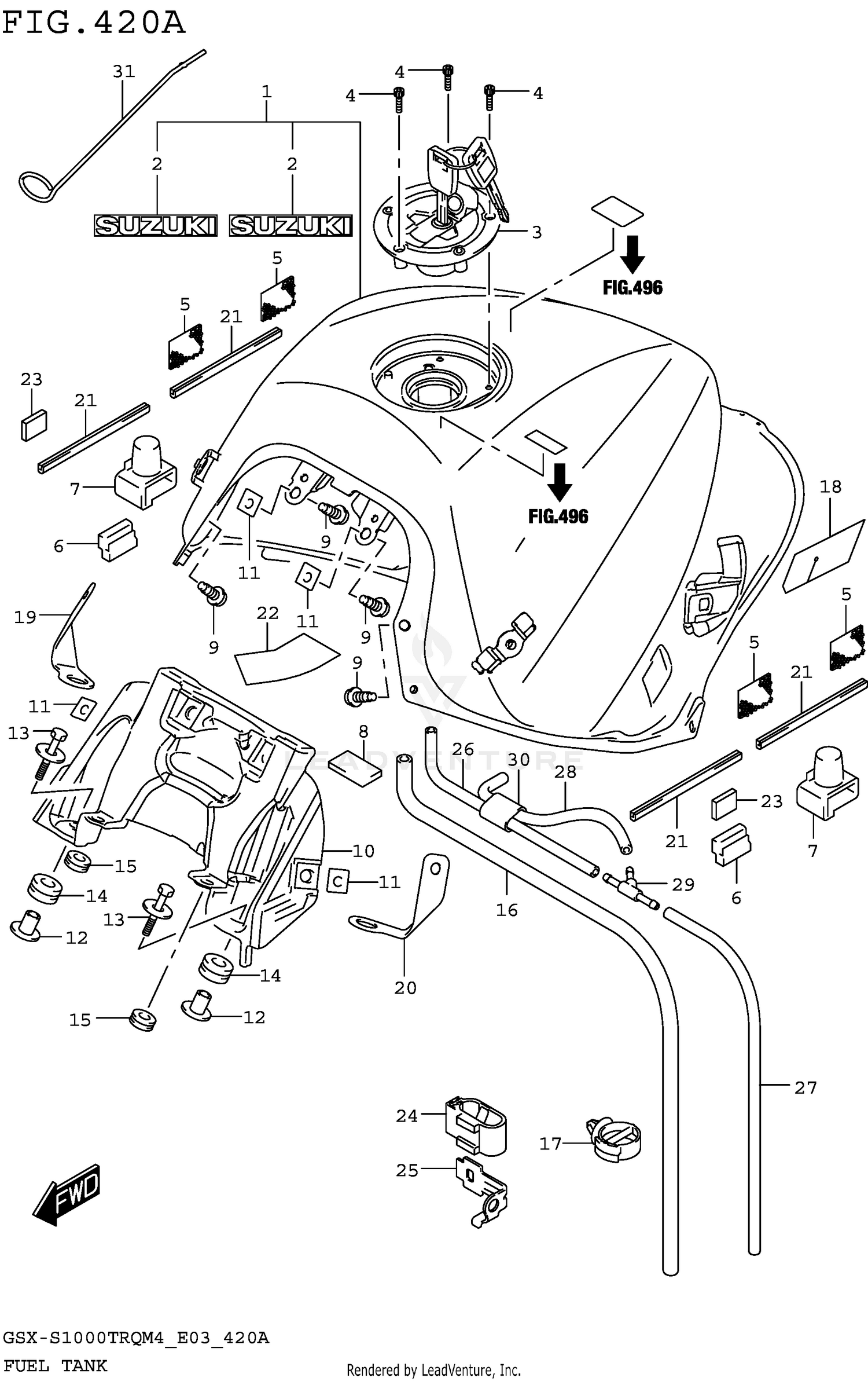 FUEL TANK (GSX-S1000TRQM4 E03)
