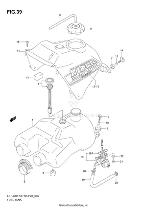 Fuel Tank (model K3) Schematic