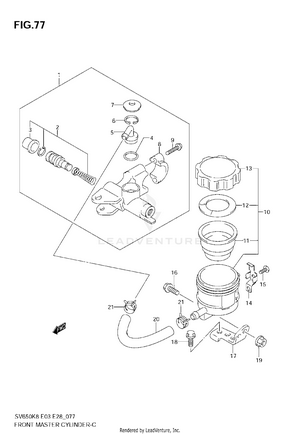 Front Master Cylinder (sv650sak8) Schematic