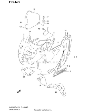 Cowling Body (model K2) Schematic
