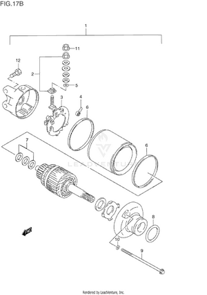 Starting Motor (model T) Schematic
