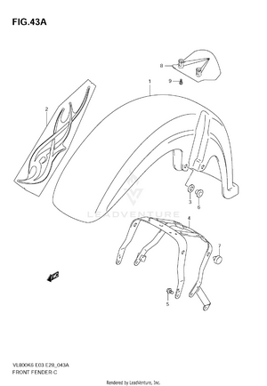 Front Fender (vl800ck7) Schematic