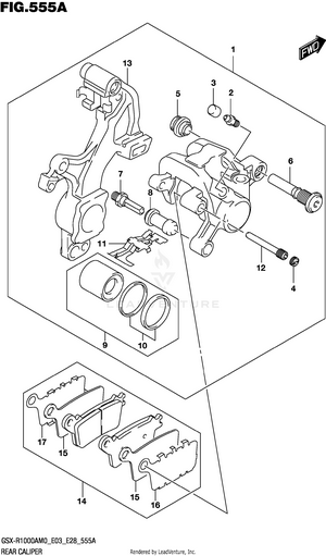 Rear Caliper Schematic