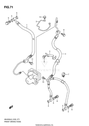 Front Brake Hose Schematic